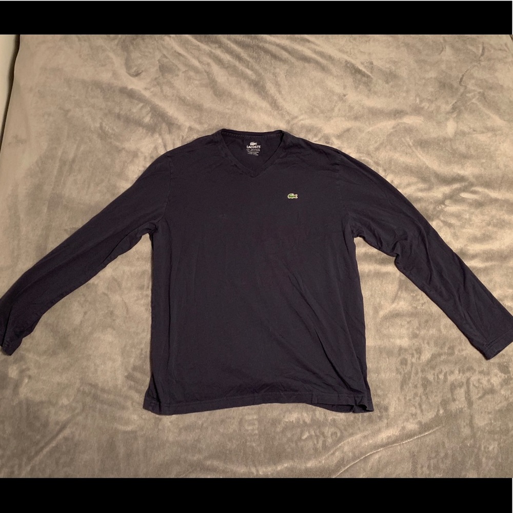 Lacoste Long Sleeve Navy Blue Sz 7 (XL)